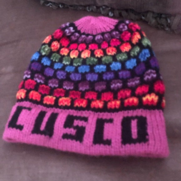 4-sale Cusco (Peru) Rainbow Knit Beanie- 650 $15 or $12 w/offer - Picture 1 of 1
